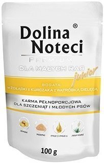 Konserv koertele Dolina Noteci Premium Junior kana mao ja vasikamaksaga, 100 g hind ja info | Koerakonservid | hansapost.ee