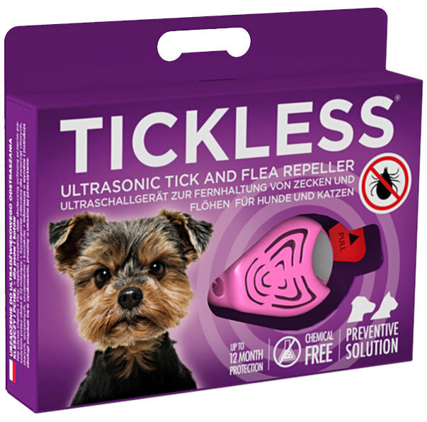 TickLess ultraheli ripats puukide ja kirpude vastu koertele ja kassidele, roosa hind ja info | Vitamiinid ja parasiiditõrje | hansapost.ee