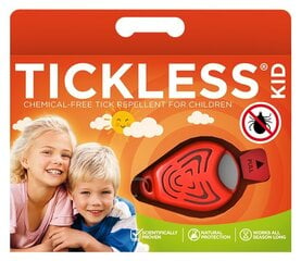 TickLess Kid ультразвуковая подвеска от клещей и блох для людей оранжевая цена и информация | Средства от комаров и клещей | hansapost.ee