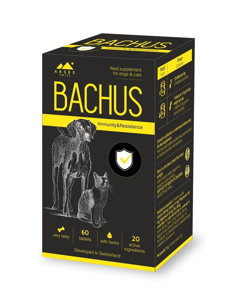 Toidulisand Bachus Immunity&Resistance, 60 tabletti цена и информация | Vitamiinid ja parasiiditõrje | hansapost.ee