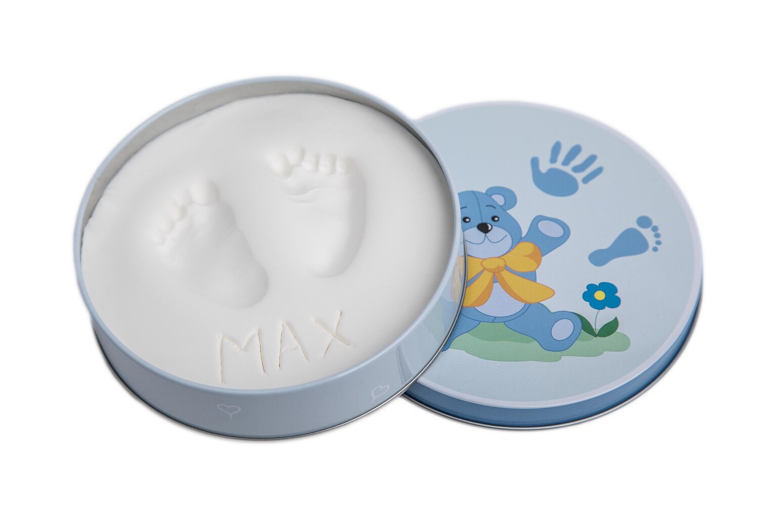 Lapse käe- ja jalajälgede tegemise komplekt Baby HandPrint, sinine цена и информация | Beebide käe- ja jalatemplid ning käejäljendid | hansapost.ee