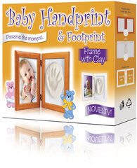 Lapse käe- või jalajälje tegemise komplekt Baby HandPrint, valge hind ja info | Beebide käe- ja jalatemplid ning käejäljendid | hansapost.ee