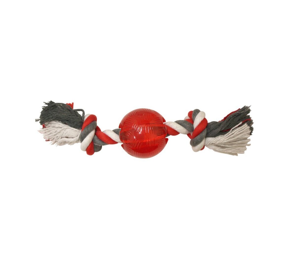 Mänguasi Play Strong kummist pall köiega 5cm 54101 цена и информация | Koerte mänguasjad | hansapost.ee