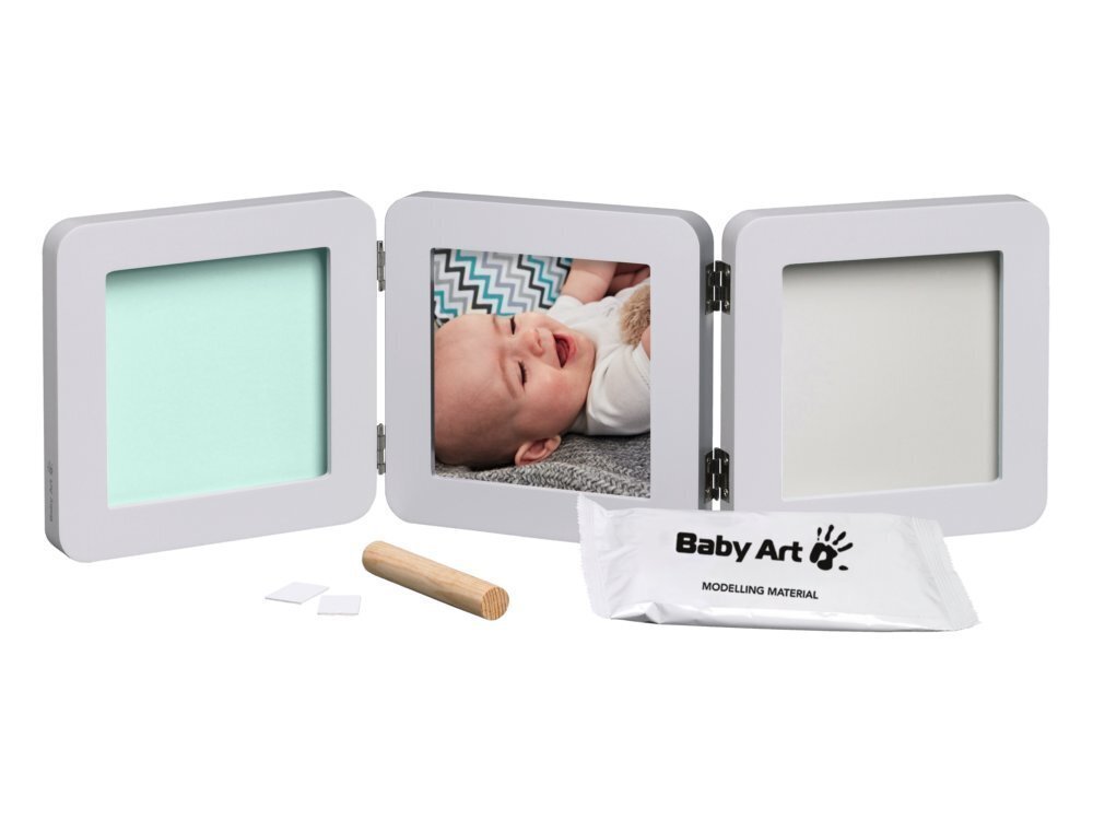 Kolmekordne pildiraam Baby Art, Grey Pastel цена и информация | Beebide käe- ja jalatemplid ning käejäljendid | hansapost.ee