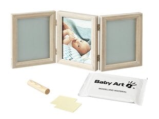 Baby Art Double Print Frame My baby Touch komplekts mazuļa pēdiņu/rociņu nospieduma izveidošanai, stormy hind ja info | Beebide käe- ja jalatemplid ning käejäljendid | hansapost.ee