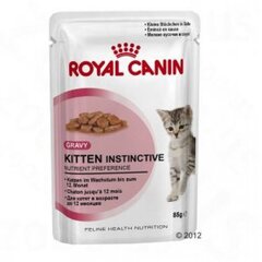 Корм для кошек Royal Canin Kitten Instinctive In Gravy Pouch, 12x85 гр цена и информация | Консервы для кошек | hansapost.ee