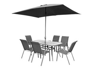 Набор садой мебели с зонтом Patio Evora, серый цена и информация | Комплекты уличной мебели | hansapost.ee