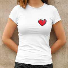 Naiste T-särk "Väike süda" hind ja info | Disainsärgid ja t-särgid | hansapost.ee