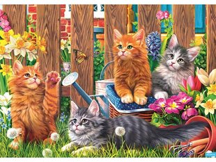 Головоломка Trefl Kittens In The Garden, 500 d. цена и информация | Пазлы | hansapost.ee