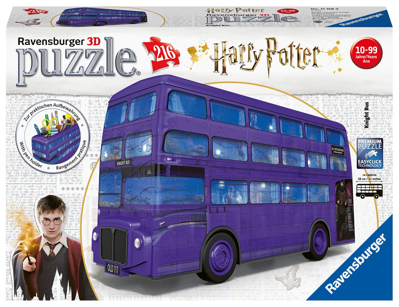 3D pusle Ravensburger Harry Potter Knight Bus, 216 - osaline цена и информация | Pusled lastele ja täiskasvanutele | hansapost.ee