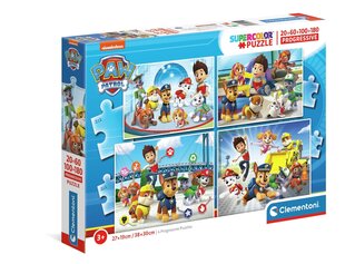 Pusle Clementoni Supercolor Puzzle Käpapatrull (Paw PatroI), 20+60+100+180-osaline, 21412         цена и информация | Пазлы | hansapost.ee