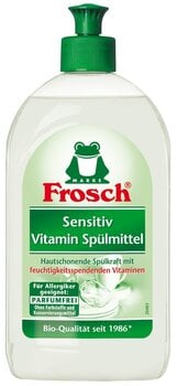 Frosch nõudepesupalsam sensitiiv 500 ml hind ja info | Nõudepesuvahendid | hansapost.ee