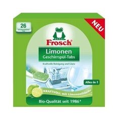 Nõudepesumasina tabletid sidrunilõhnaga Frosch 26 tk hind ja info | Nõudepesuvahendid | hansapost.ee