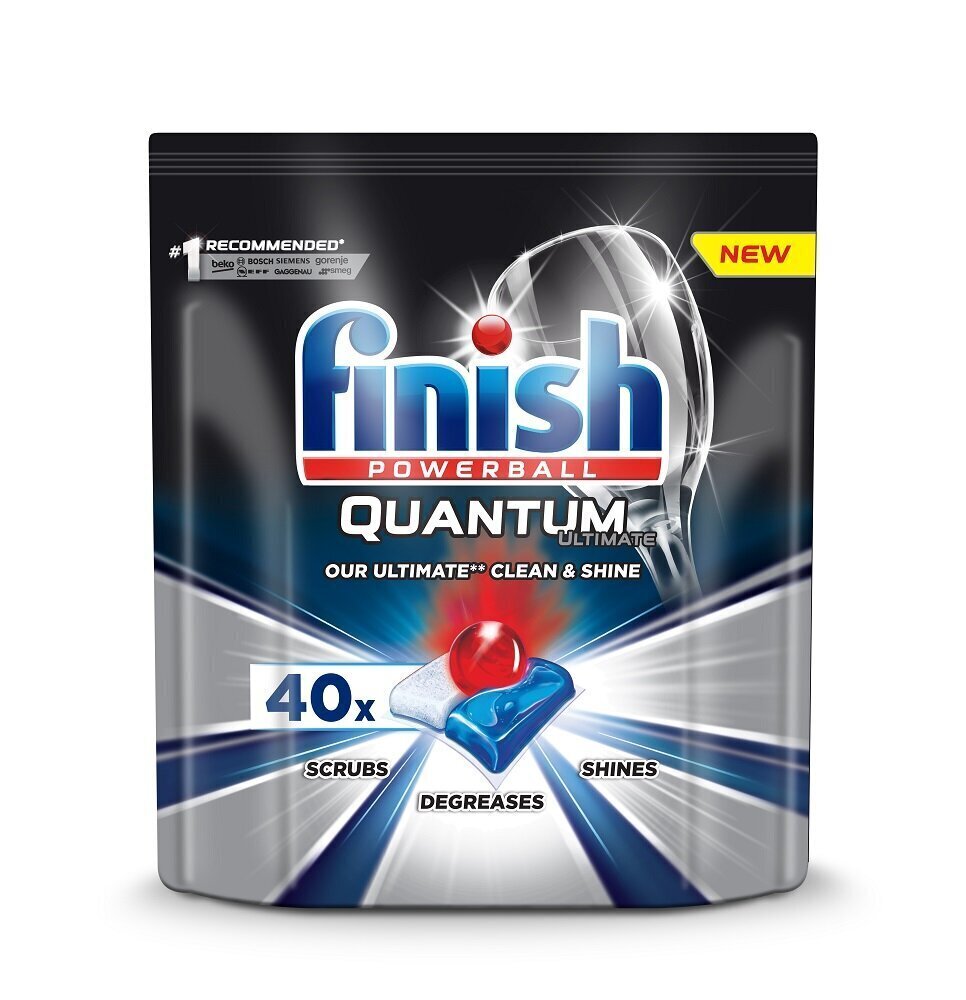 Nõudepesumasina tabletid FINISH Quantum Ultimate, 40 tk цена и информация | Nõudepesuvahendid | hansapost.ee