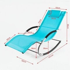 Уличное кресло-качалка SoBuy OGS28-HB, синее цена и информация | Лежаки | hansapost.ee