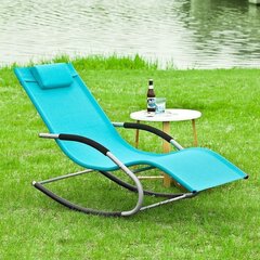 Уличное кресло-качалка SoBuy OGS28-HB, синее цена и информация | Лежаки | hansapost.ee