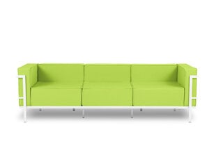 Трехместный уличный диван Calme Jardin Cannes, светло-зеленый/белый цена и информация | Садовые стулья, кресла, пуфы | hansapost.ee