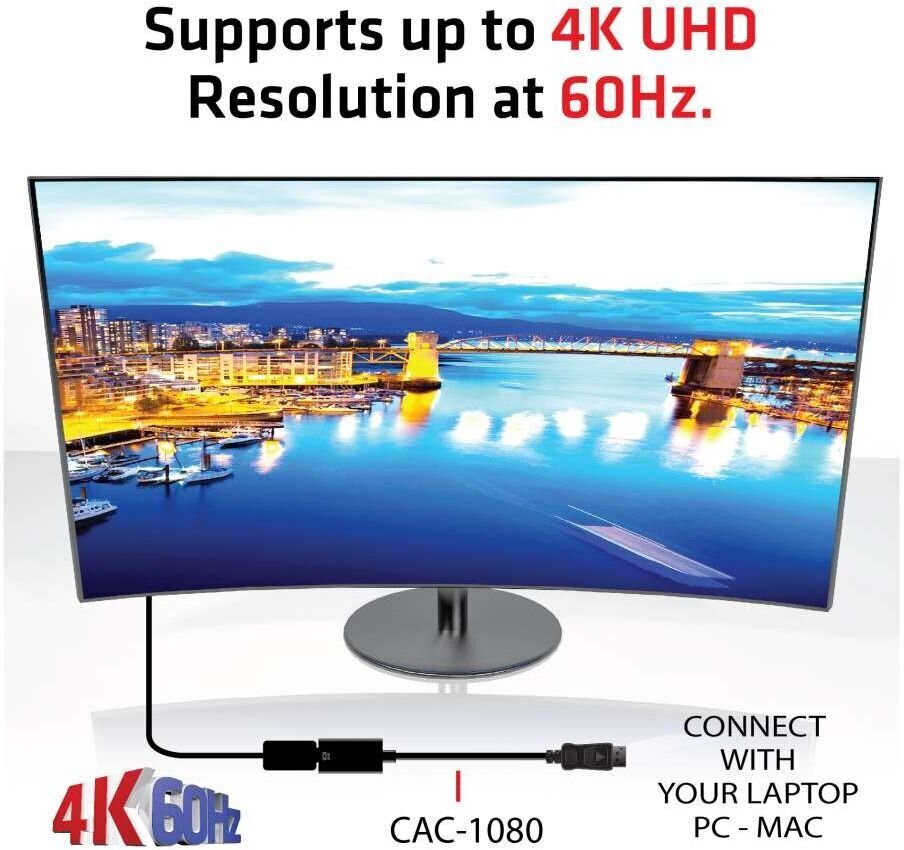 Club 3D, DP/HDMI, 19 cm hind ja info | Juhtmed ja kaablid | hansapost.ee