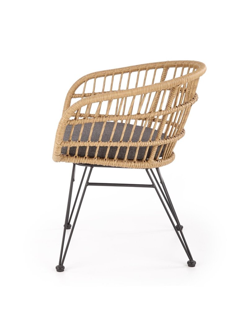 2-tooli komplekt Halmar K456, hall/pruun цена и информация | Aiatoolid, rõdutoolid | hansapost.ee
