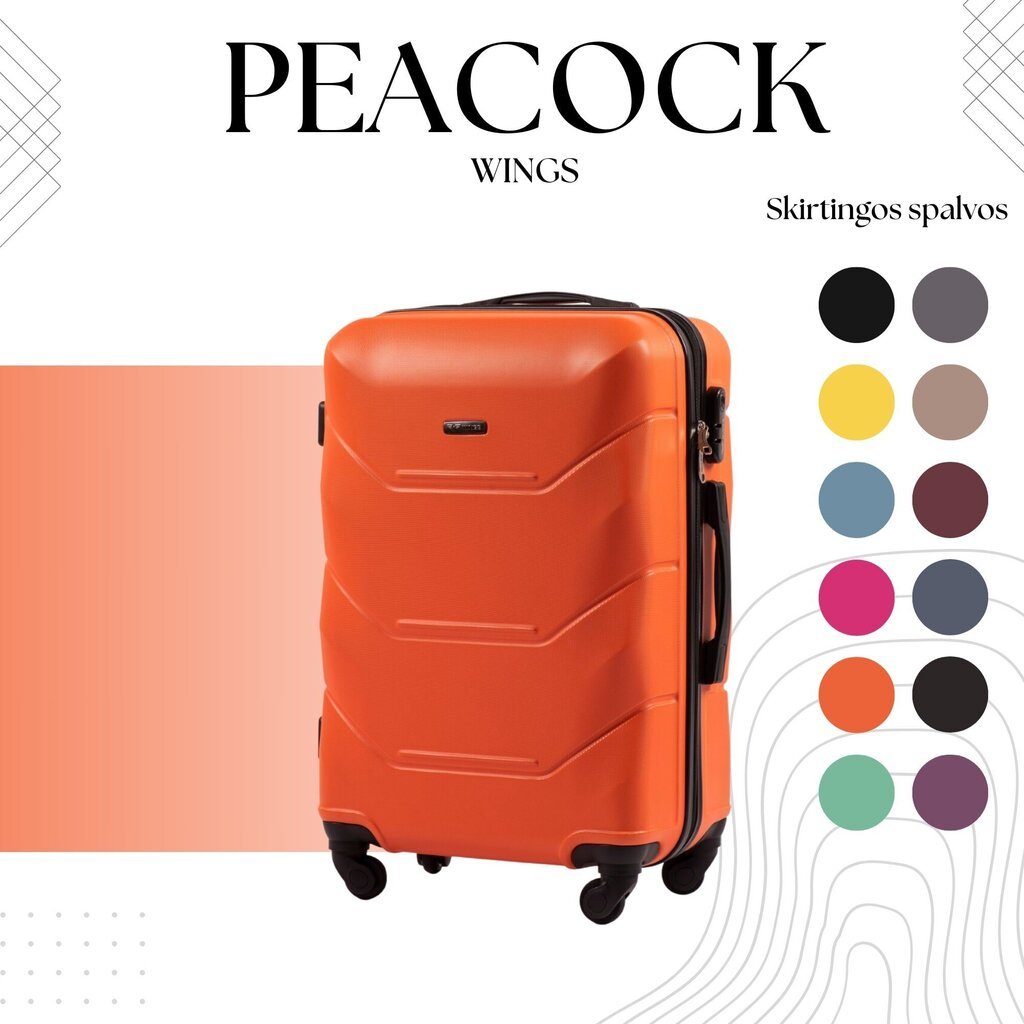 Väike kohver Wings Peacock, XS, oranž hind ja info | Kohvrid, reisikotid | hansapost.ee