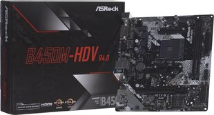 ASRock B450M-HDV R4.0 price and information | Emaplaadid | hansapost.ee