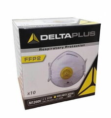 Respiraator ventiiliga FFP2 Delta Plus, 10 tk. hind ja info | Esmaabi | hansapost.ee