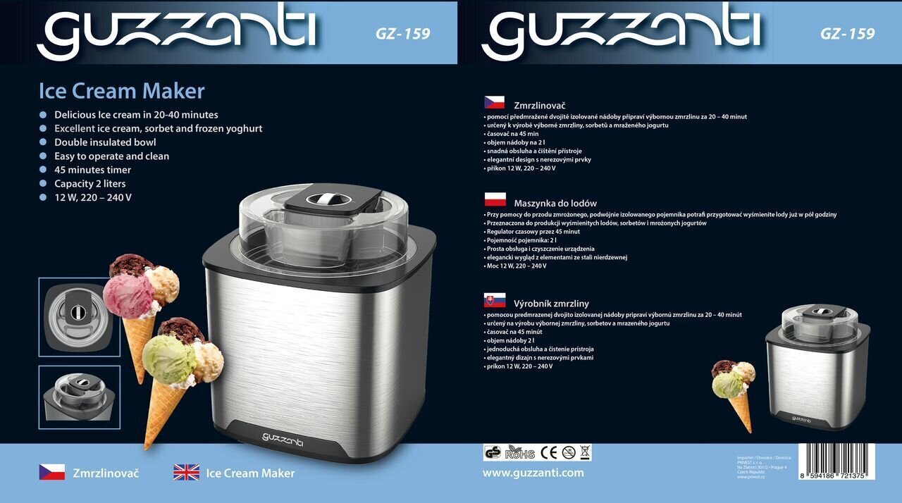 Guzzanti GZ 159 цена и информация | Muu köögitehnika | hansapost.ee