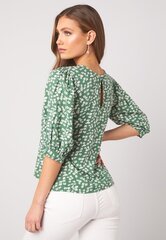 Happy Holly женская блузка TRIS, зеленый-белый цена и информация | Женские блузки, рубашки | hansapost.ee