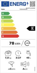 Beko WUE7512XWW цена и информация | Стиральные машины | hansapost.ee