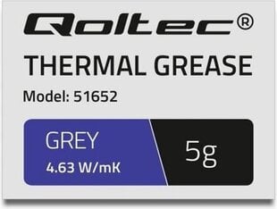 Qoltec Thermal grease 4.63W / m-K, 5g цена и информация | Термопасты | hansapost.ee