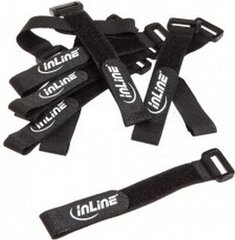 InLine Cable Strips 20x200mm 10 pcs, Black (59945F) hind ja info | Arvutikomponentide tarvikud | hansapost.ee