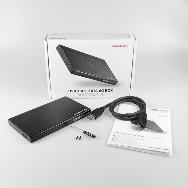 AXAGON EE25-XA6 USB3.0 - SATA 6G 2.5 External Adapter - ALINE Box цена и информация | Arvutikomponentide tarvikud | hansapost.ee