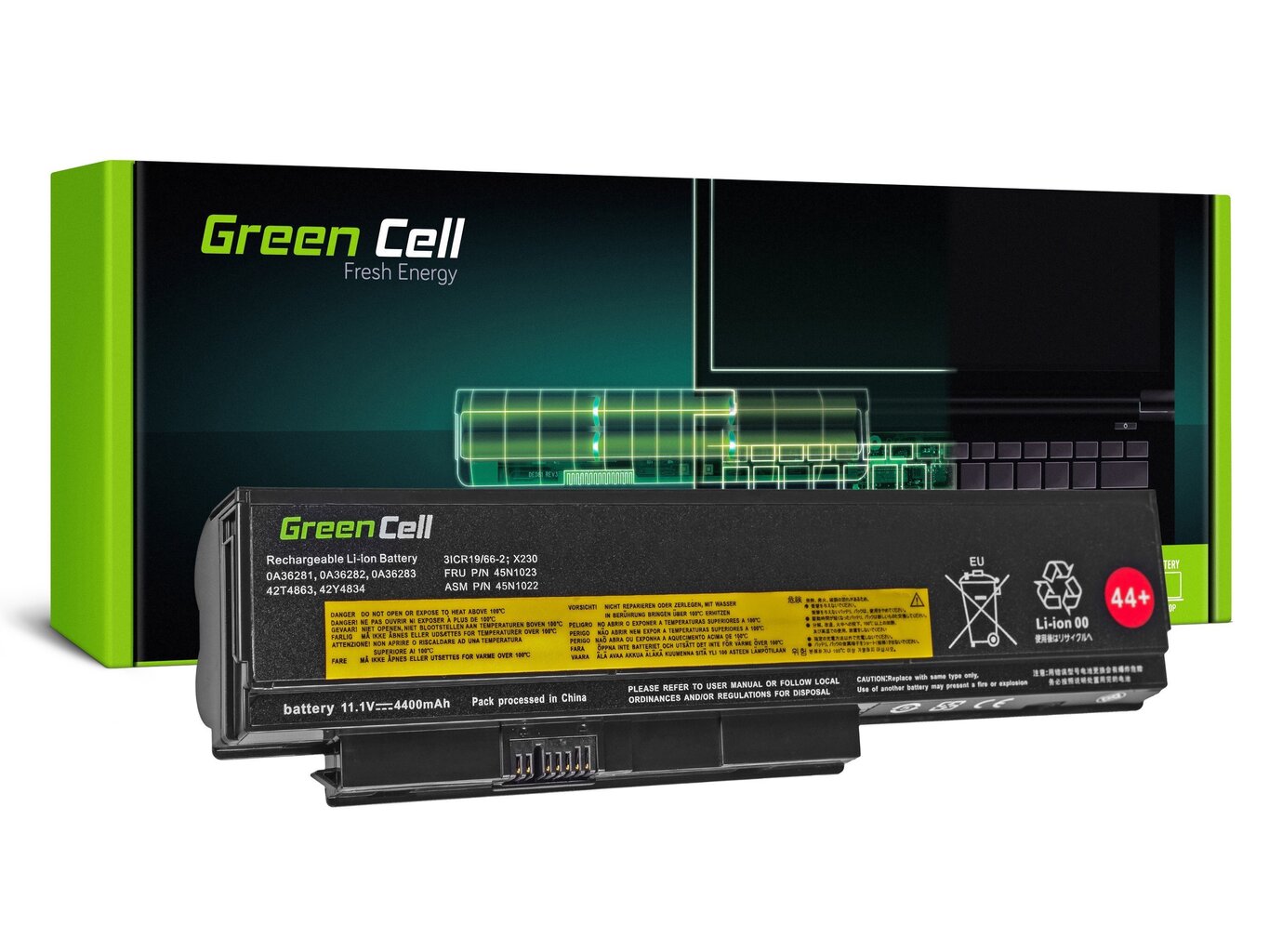 Green Cell Laptop Battery for IBM Lenovo ThinkPad X220 X230 цена и информация | Sülearvuti akud | hansapost.ee
