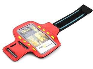 Спортивный браслет для смартфона со светодиодной освещением, красный цена и информация | Фитнес-браслеты | hansapost.ee