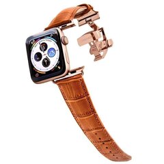 Ремешок Longvadon для смарт-часов Apple Watch (42 мм / 44 мм), LVWHISKEY42/44GOLD цена и информация | Аксессуары для смарт-часов и браслетов | hansapost.ee