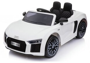 Elektriline sportauto lastele Audi R8 Spyder, valge цена и информация | Электромобили для детей | hansapost.ee