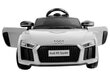 Elektriline sportauto lastele Audi R8 Spyder, valge hind ja info | Laste elektriautod | hansapost.ee