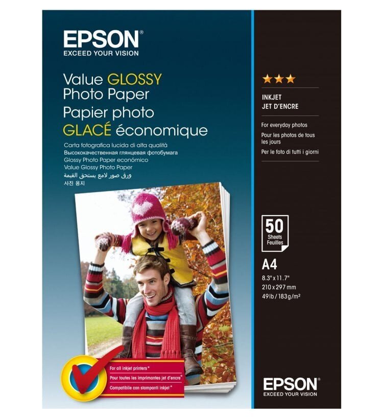 EPSON Value Photo Paper A4 50 sheets цена и информация | Printeritarvikud | hansapost.ee