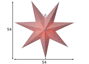 Звезда Romantic   54 см, розовая цена и информация | Декорации | hansapost.ee