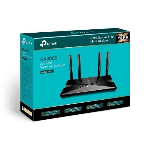Wireless Router|TP-LINK|Router|3000 Mbps|IEEE 802.11a|IEEE 802.11b|IEEE 802.11g|IEEE 802.11n|IEEE 802.11ac|IEEE 802.11ax|USB 3.0 hind ja info | Ruuterid | hansapost.ee