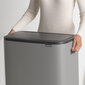 Brabantia Bo touch Bin prügikast, 2x30L, Mineral Concrete Grey цена и информация | Prügikastid | hansapost.ee