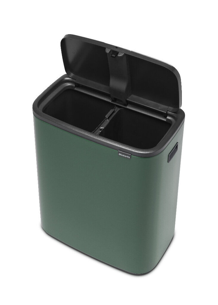 Brabantia Bo touch Bin prügikast, 2x30L, Pine Green цена и информация | Prügikastid | hansapost.ee