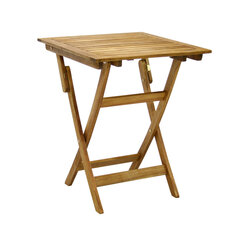 Rõdukomplekt FINLAY-5 laud ja 2 tooli (999824902), 60x60xH72cm, kokkupandav, puit: akaatsia, viimistlus: õlitatud цена и информация | Комплекты мебели для столовой | hansapost.ee