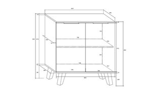 Kummut Sven 2D, pruun/valge price and information | Elutoa kapid | hansapost.ee