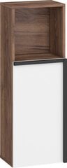 Подвесной шкафчик Meblocross Lars 11 1D, белый/темно-коричневый цена и информация | Шкафчики в гостиную | hansapost.ee
