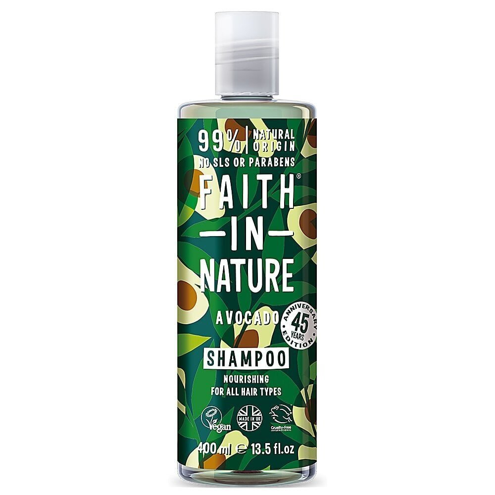 Faith in Nature juukseid toitev šampoon avokaadoõliga, 400ml цена и информация | Šampoonid | hansapost.ee
