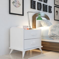 Ночной столик Kalune Design Andaz, белый цена и информация | Ночные шкафы | hansapost.ee
