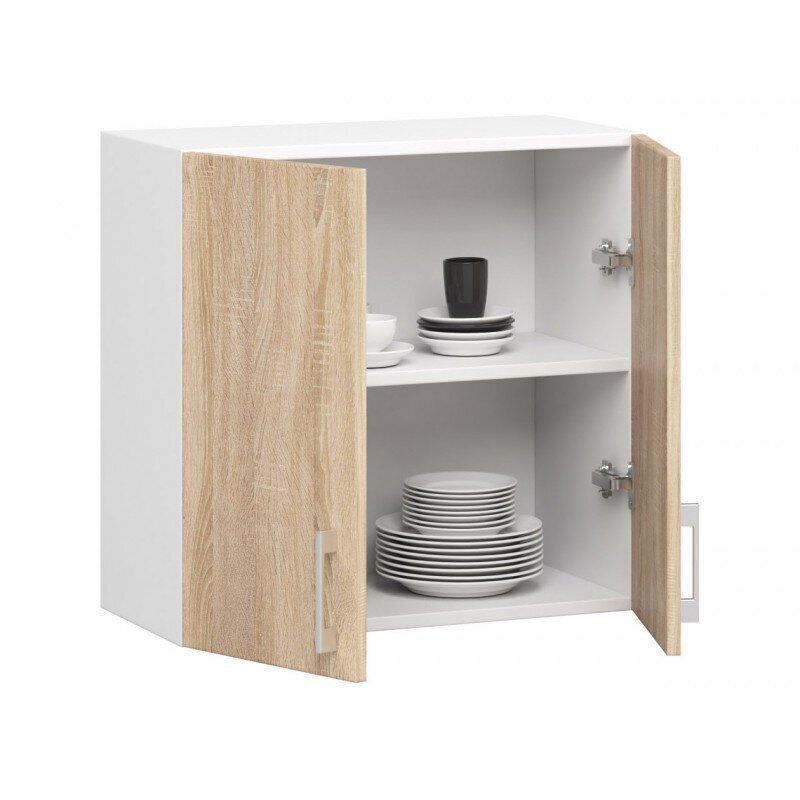 Seinapealne köögikapp NORE Lima W60, valge/tamme värv цена и информация | Köögikapid | hansapost.ee