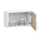 Seinapealne köögikapp õhupuhasti kohale NORE Lima W60, valge/tamme värvi цена и информация | Köögikapid | hansapost.ee