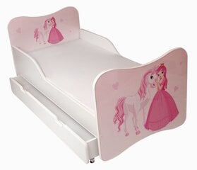 Детская кровать с матрасом и ящиком для постельного белья Ami 3, 160x80 см цена и информация | Детские кровати | hansapost.ee